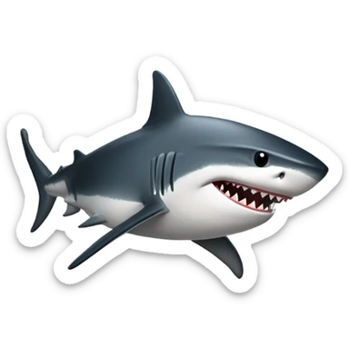 Shark with a top hat sticker
