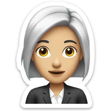 Female project manager with black hair sticker