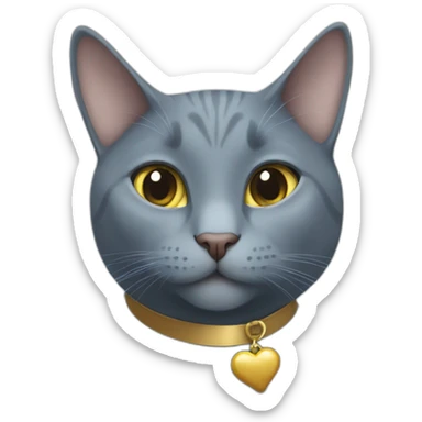 Russian blue cat celebrating sticker