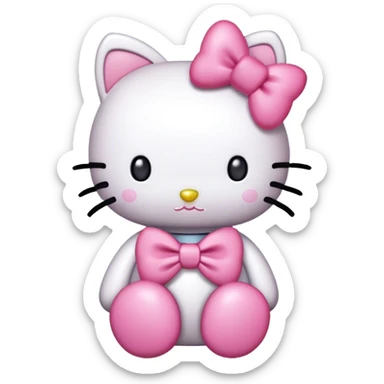 cute hello kitty with hearts sticker