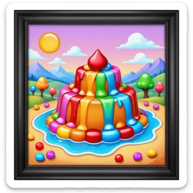 melting candy renaissance landscape sticker