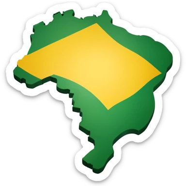 A Brazil map Apple like style sticker
