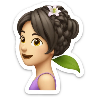 Lily flower in a women hair sticker