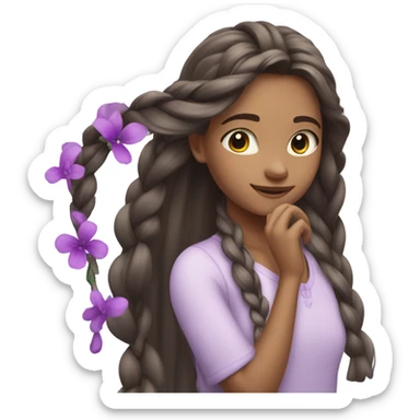 Girl platting Viola sticker