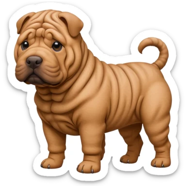 Sharpei brown sticker