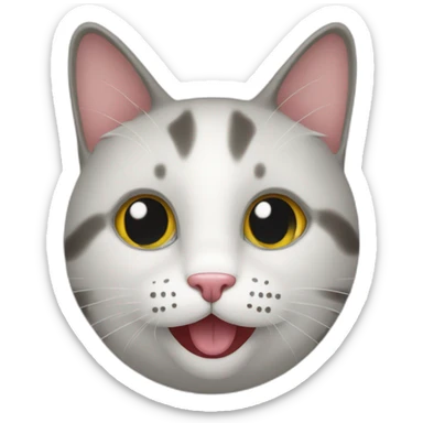 Un chat heureux sticker