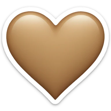 light brown heart  sticker