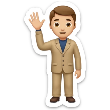 make an emoji of a man shrugging with the number 6 above his right hand and 7 above his left hand sticker