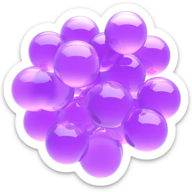 Purple water droplets sticker