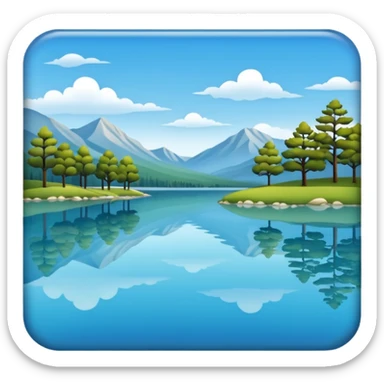lake landscape sticker