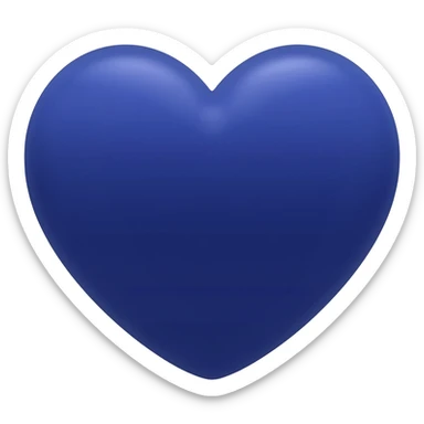 Dark Navy blue heart emoji sticker