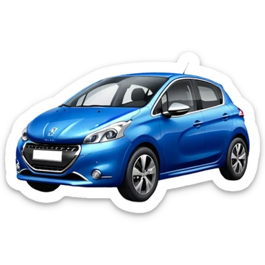Peugeot 208 blu sticker