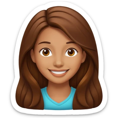 Chica joven pelo sé mi largo sticker