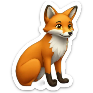 fox in tree school sticker