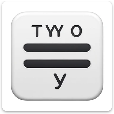 letters TY, modern, minimal style, rounded corners, flat color background, no gradients, suitable for iPhone emoji keyboard sticker