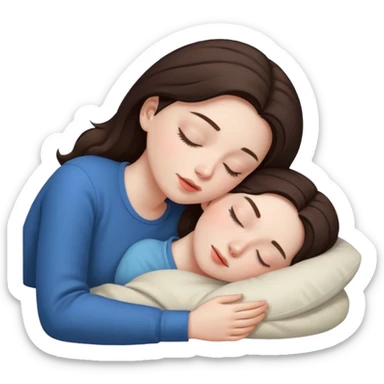 Brunette girl sleeping sticker