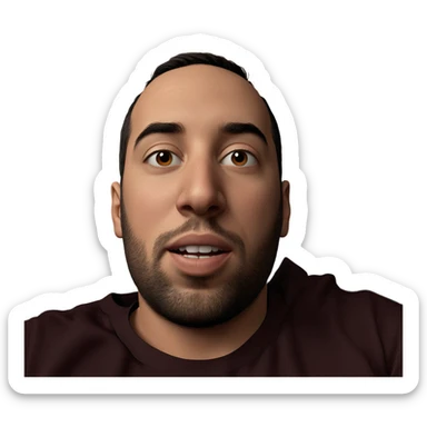 realistic portrait of a boy sticker