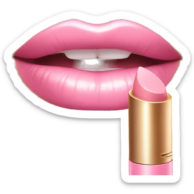 Light pink lip gloss with pink base sticker