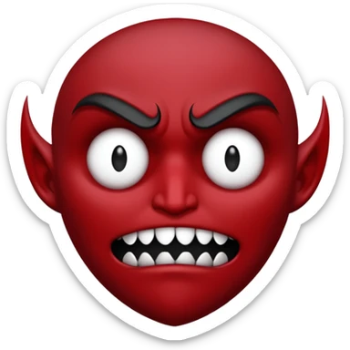 "zlý" text looking very evil sticker