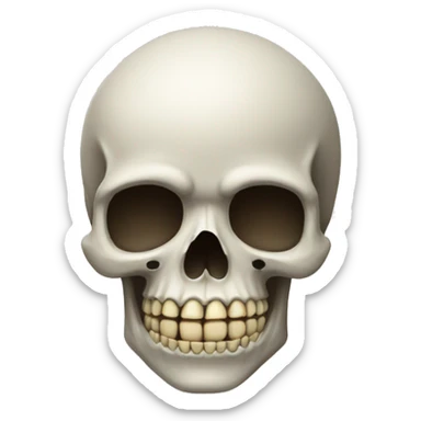 funny skull sticker