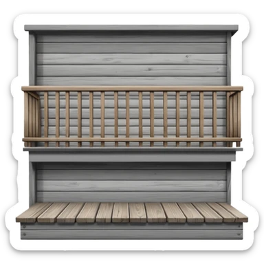 Wooden balcony sticker