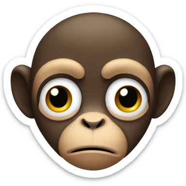 monkey with tear sticker