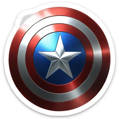captain america shield with META logo replacing the star  sticker