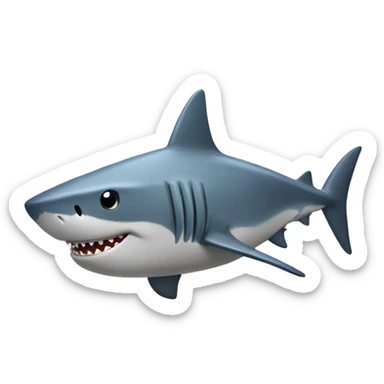 Shark in tank top sticker