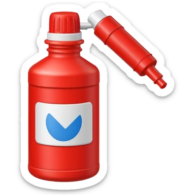 red glue bottle sticker