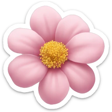 soft pink flower sticker