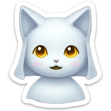 ghost Neko girl sticker