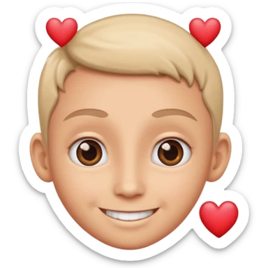 cara con ojos corazon sticker