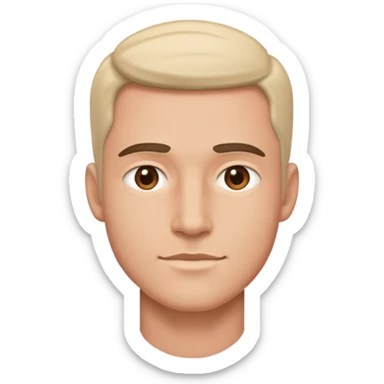 realistic portrait of a man sticker