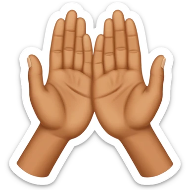 Hiding in hands sticker