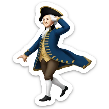 George Washington dancing sticker