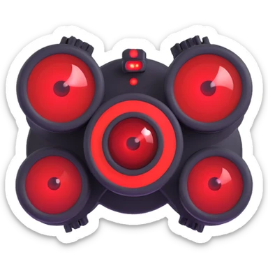 red laser eyes focusing on something sticker