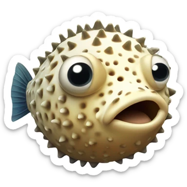 Fat pufferfish  sticker