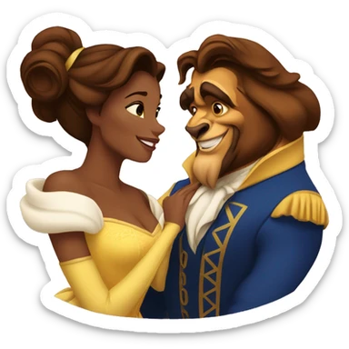 beauty and the beast belle sticker