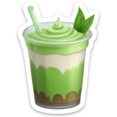 Iced matcha latte sticker