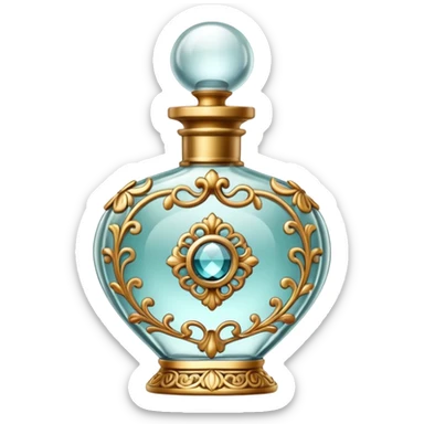 Fancy vintage perfume bottle  sticker