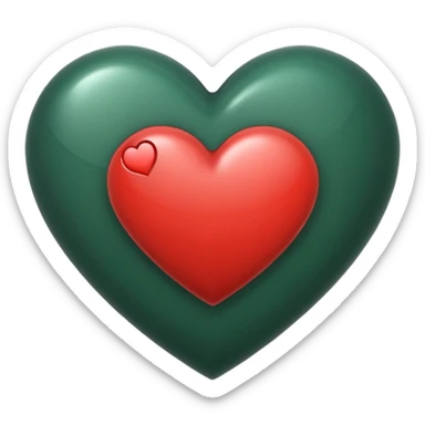 Quiero un corazón color verde pino sticker