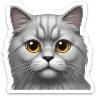 Persian cat gray  sticker
