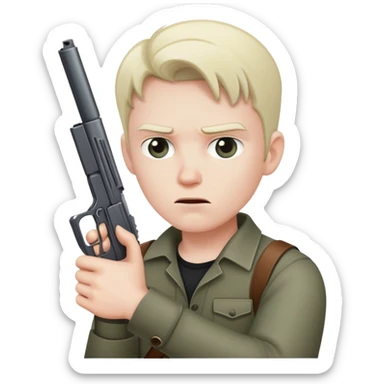 guy who is killing him self sticker