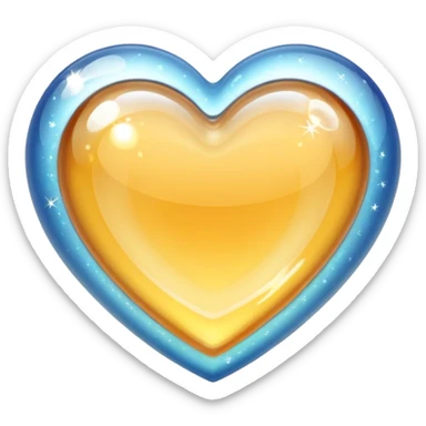 sparkle clear heart emoji sticker