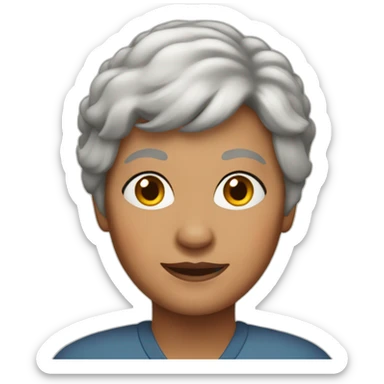 grandmother with short hair sticker