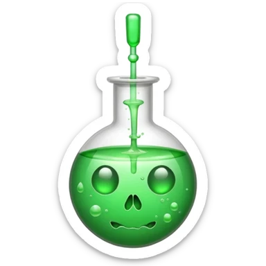 injection filled with poison sticker