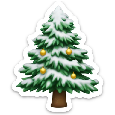 Snowy Christmas tree sticker