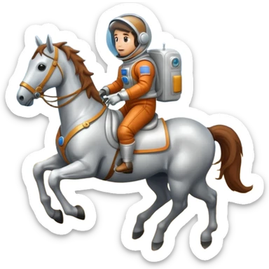 An Astronaught riding a horse sticker