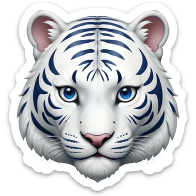 White tiger blue eyes sticker