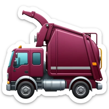 garbage truck burgundy sticker